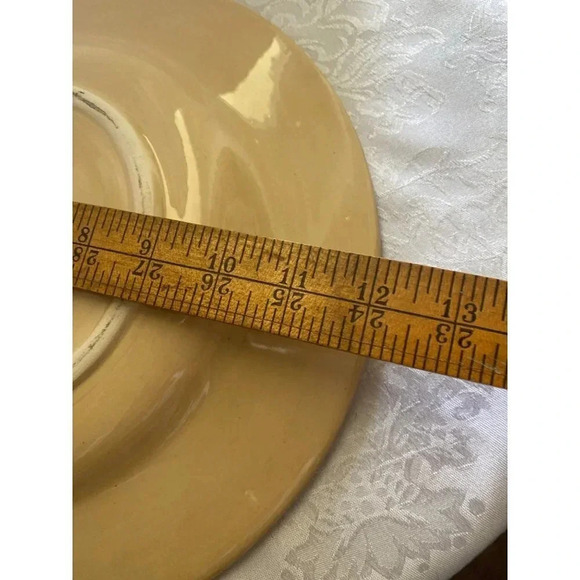 Pottery Barn SOPHIA Beige Ceramic Dinner Plate Made In Mexico 12" VGC - Picture 5 of 9